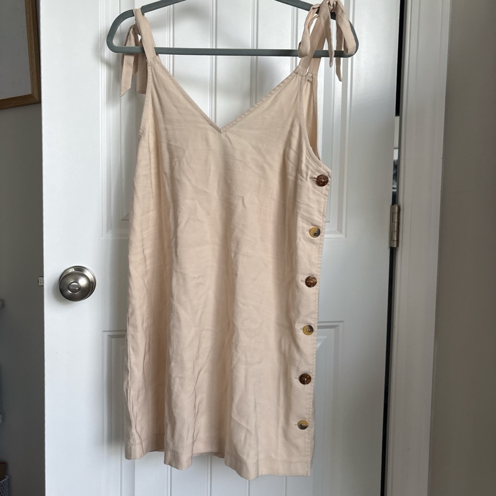 ASOS Cream Sleeveless Spaghetti Strap Mini Dress